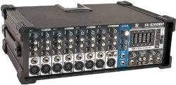 8 channels Metal cabinet powered mixer with iPod supported