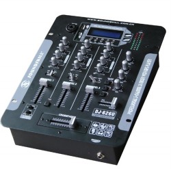 3 channel DJ Mixer with USB & SD card slot & LCD display
