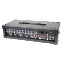 PDM5800 Wooden Cabinet Powered 5 Channel Mixer with 32-bit DSP & Double Graphic EQs & Audio Interface & BT/USB Mp3 Playing
