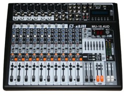 14 channels audio mixer with USB & SD card slot & LCD display